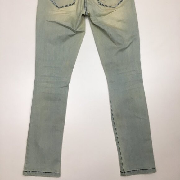 BEBE Florent Wash Distressed Logo Hardware 5 Pocket Skinny Jeans - Picture 13 of 16